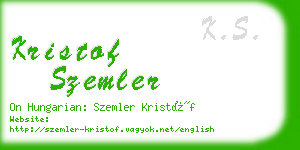 kristof szemler business card